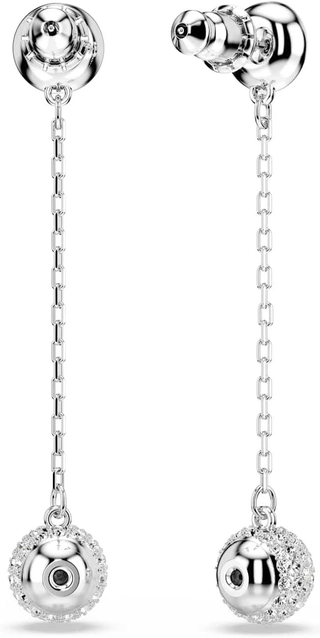 imageSwarovski Una Angelic drop earrings Round cut White Rhodium finish