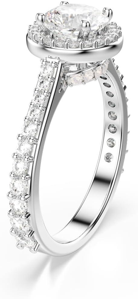 imageSwarovski Una Angelic ring Round cut Clear Silvertone finish Size 6 34