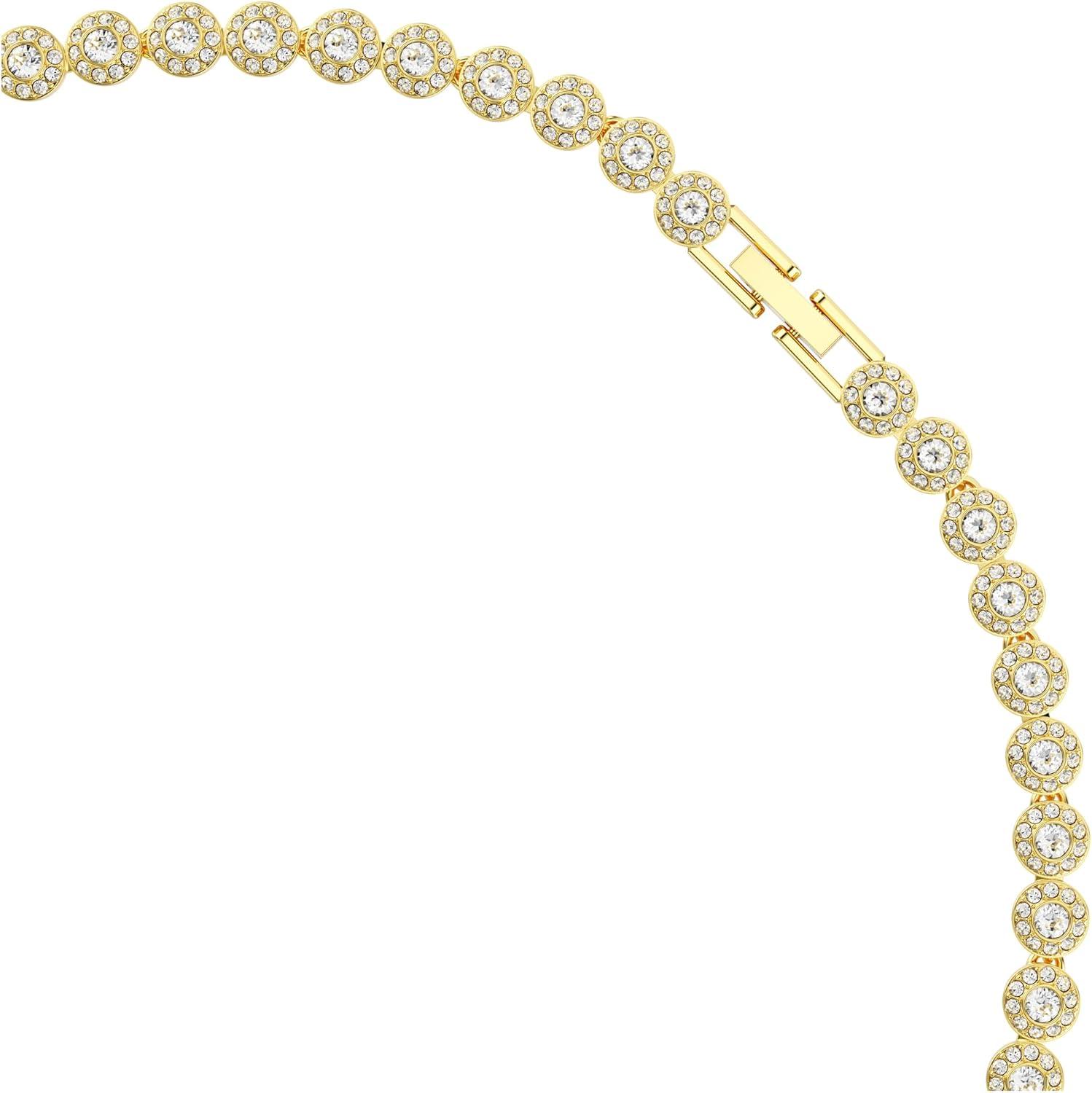 imageSwarovski Una Angelic set Round cut clear Goldtone finish