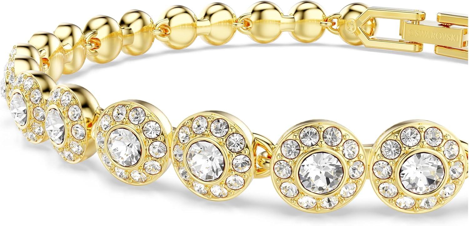 imageSwarovski Una Angelic set Round cut clear Goldtone finish