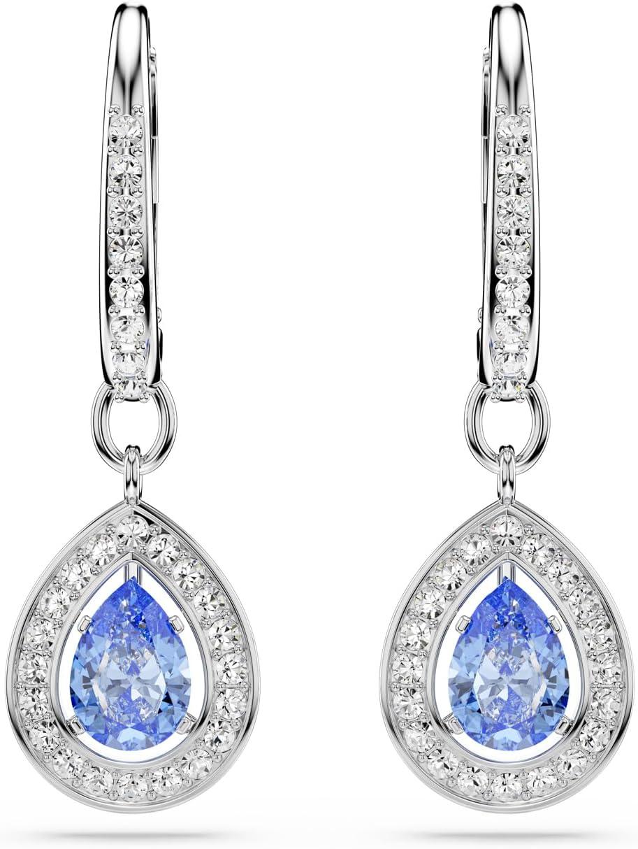 imageSwarovski Una Drop Earrings Drop Cut Blue Rhodium Finished