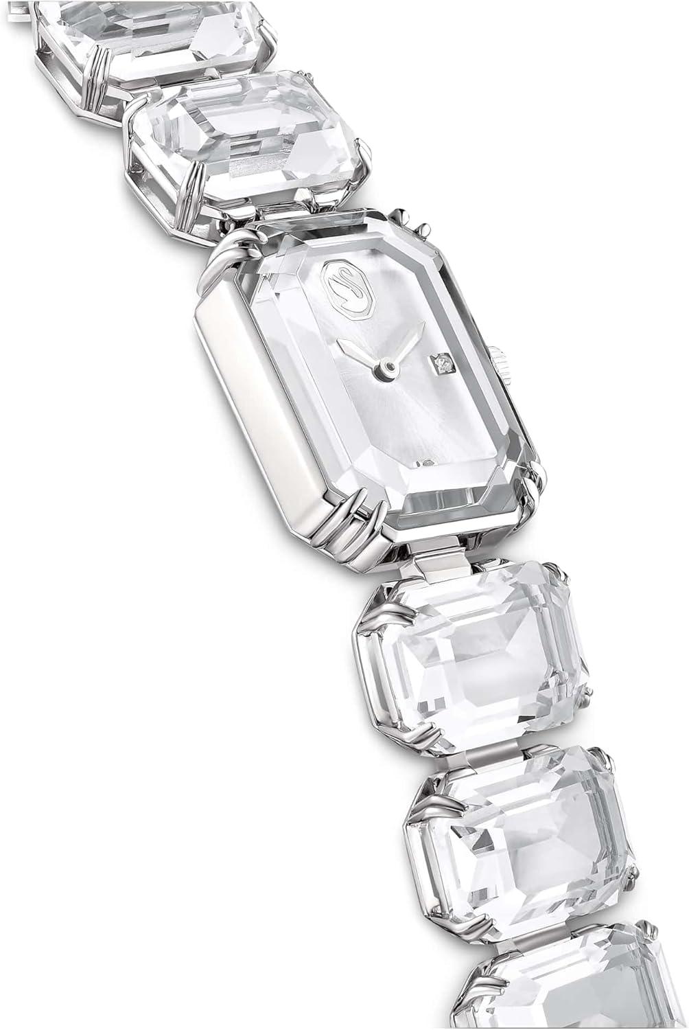 imageSwarovski Watch Octagon Cut Bracelet White Stainless Steel