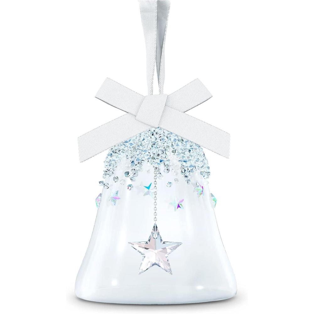 imageSWAROVSKI Bell ampamp Star Holiday Ornament Small Clear CrystalsBell  Star Small