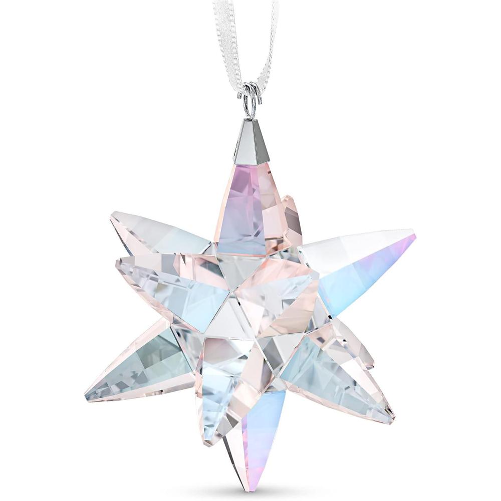 imageSWAROVSKI Bell ampamp Star Holiday Ornament Small Clear CrystalsStar Ornament Medium