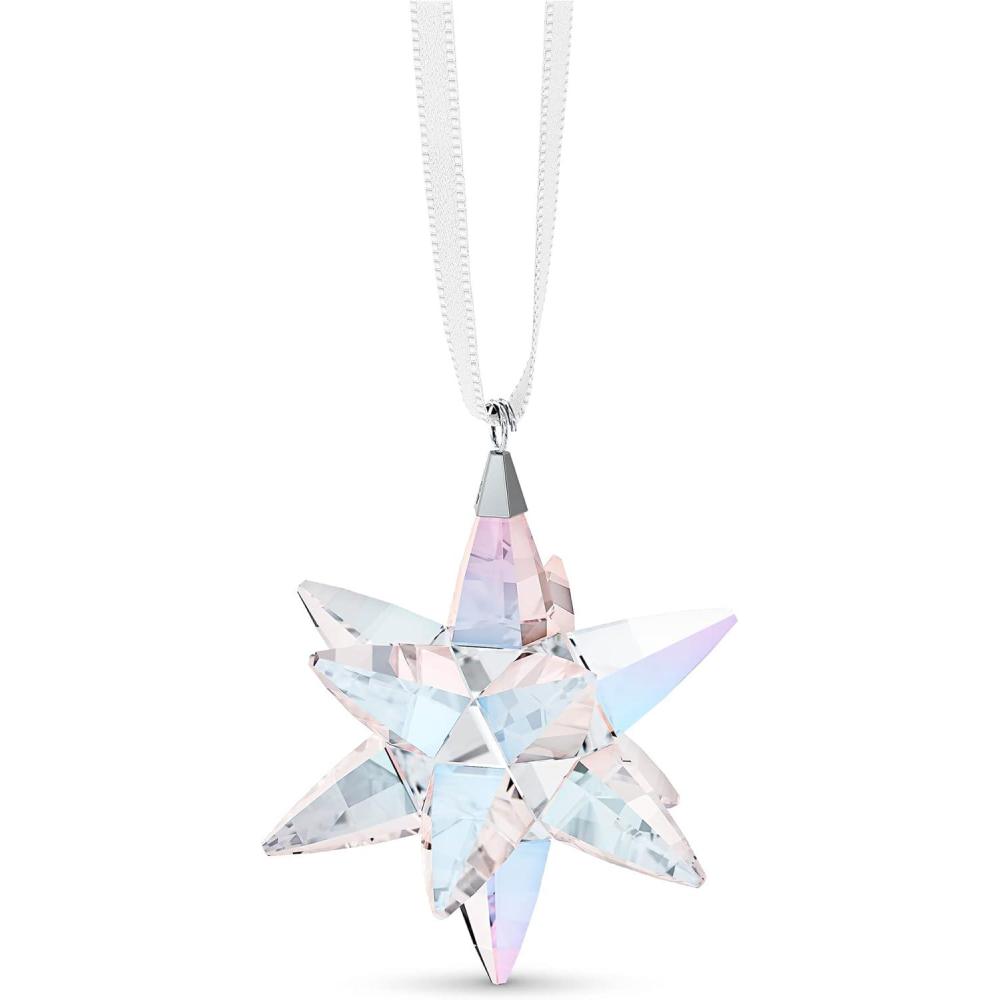 imageSWAROVSKI Bell ampamp Star Holiday Ornament Small Clear CrystalsStar Ornament Small
