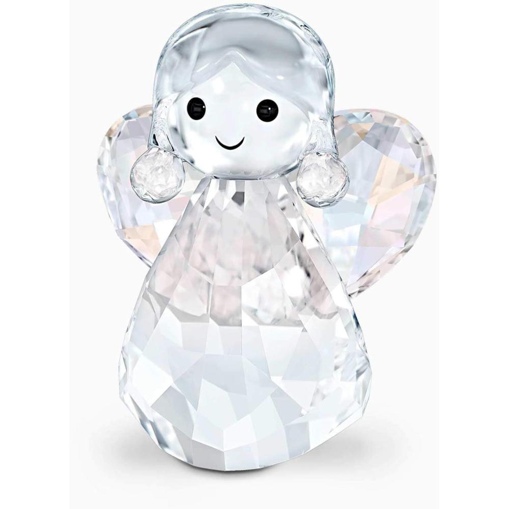 imageSWAROVSKI Christmas Scene Ornament for Hanging on a Tree or for Display Clear Crystal with Teddy Bear and Tree Part of The Swarovski Joyful Ornaments CollectionRocking Angel