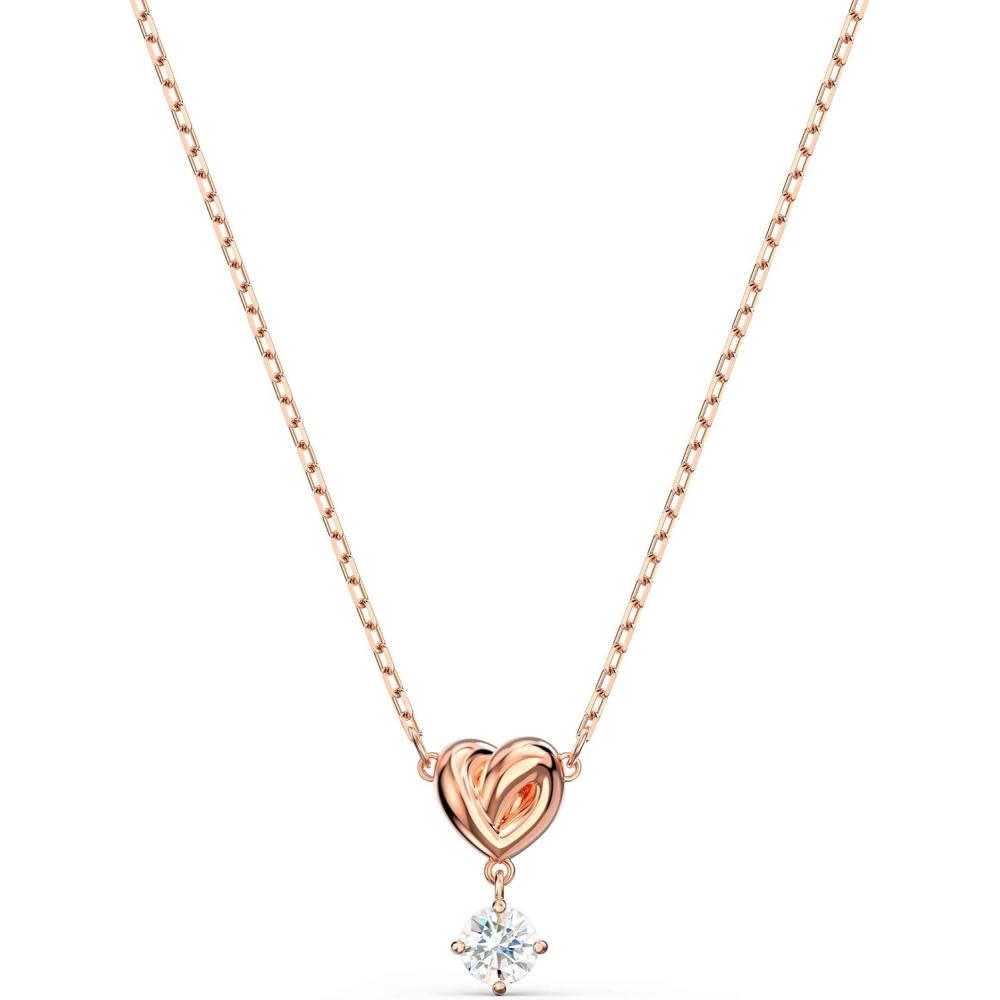 imageSWAROVSKI Lifelong Heart Necklace Earrings and Bracelet Crystal Jewelry Collection Rose Gold ampamp Rhodium Tone FinishPendant Necklace