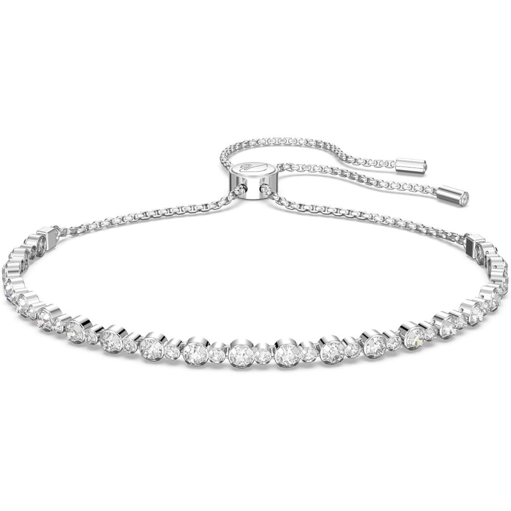 imageSWAROVSKI Subtle Bracelet Jewelry Collection Clear CrystalsRhodium Finish Single Strand