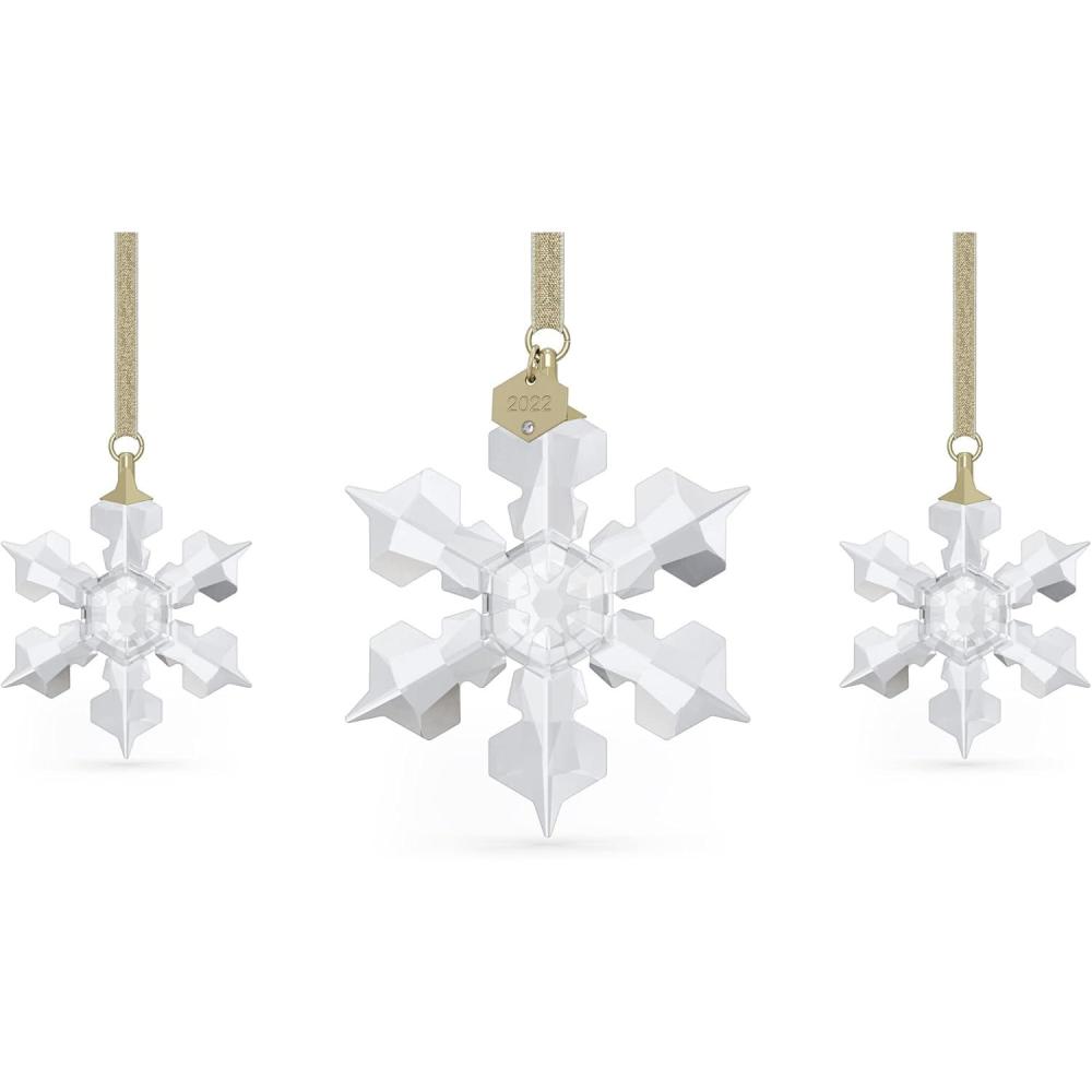 imageSwarovski Annual Edition 3D Ornament 20242022 Set of 3  Clear