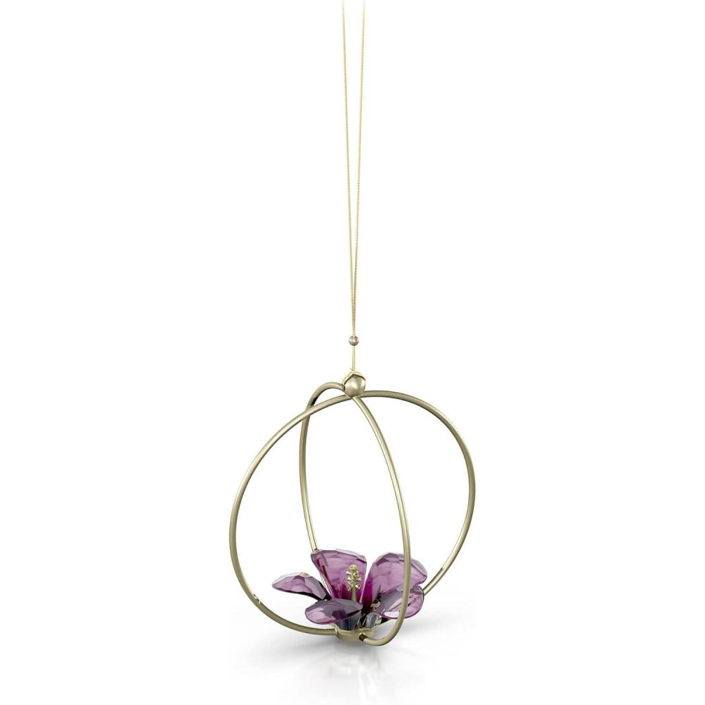 imageSwarovski Annual Edition Christmas Bell 2022 Ornament White Crystals Part of The Annual Edition CollectionGarden Tales Hibiscus Ball