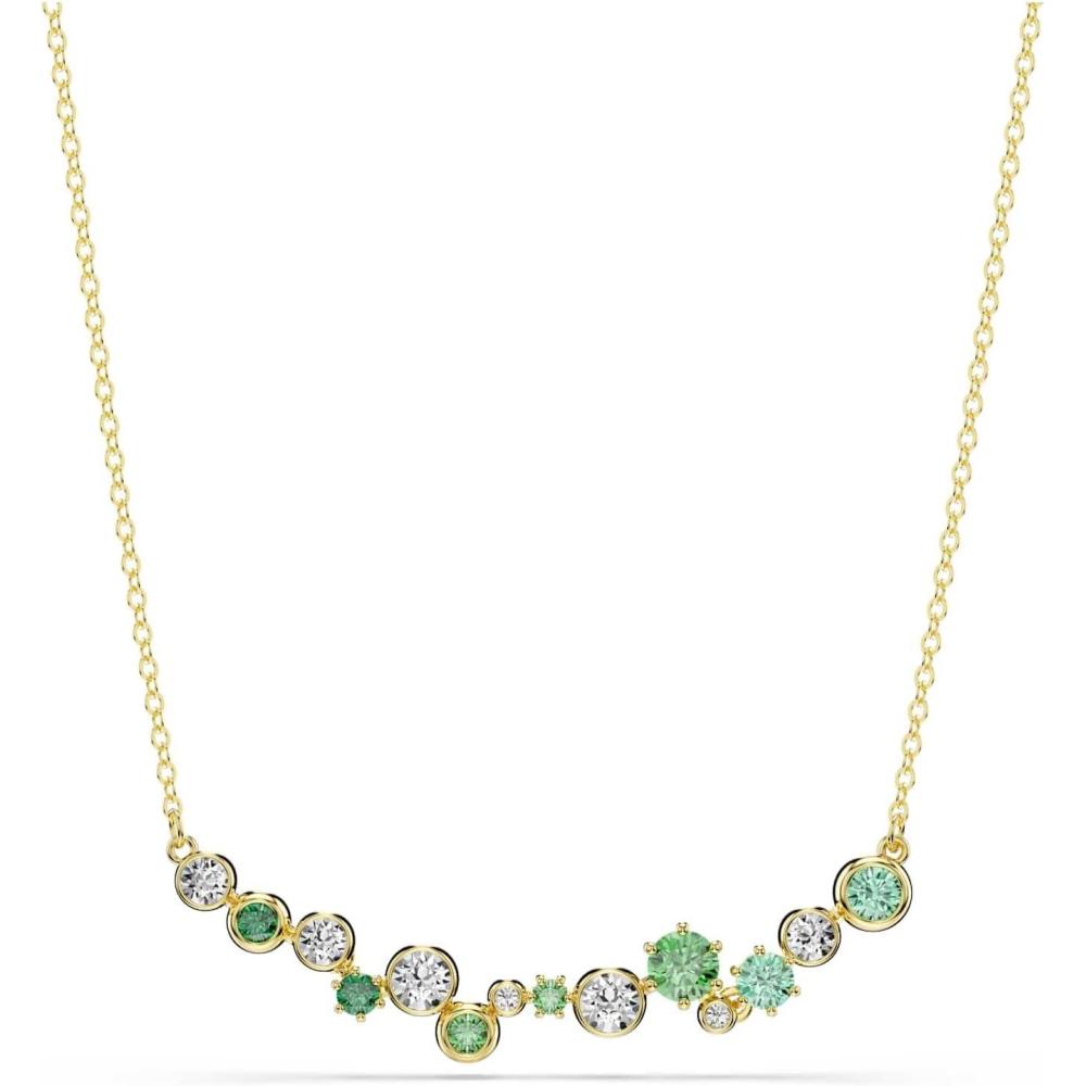 imageSwarovski Constella necklace Mixed cuts Green Goldtone plated