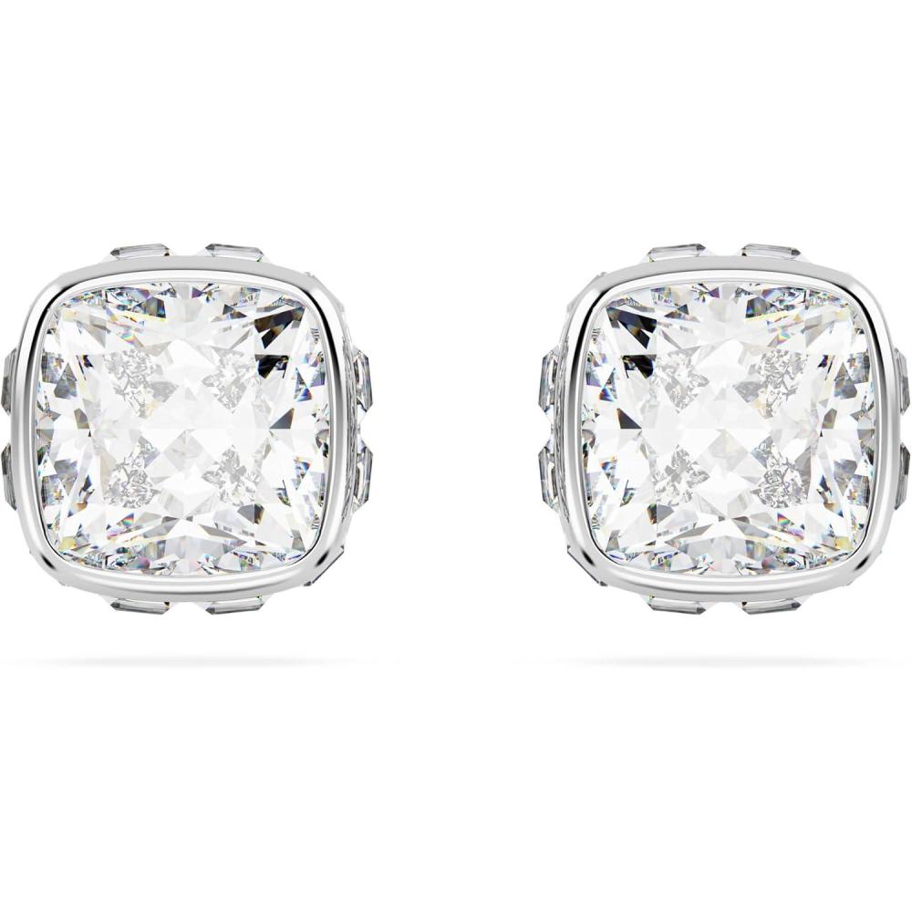 imageSwarovski Crystal Chroma Jewelry Collection Heart Shaped Crystal Latch Back Earring Closure Lobster Claw Clasp BraceletApril  Clear