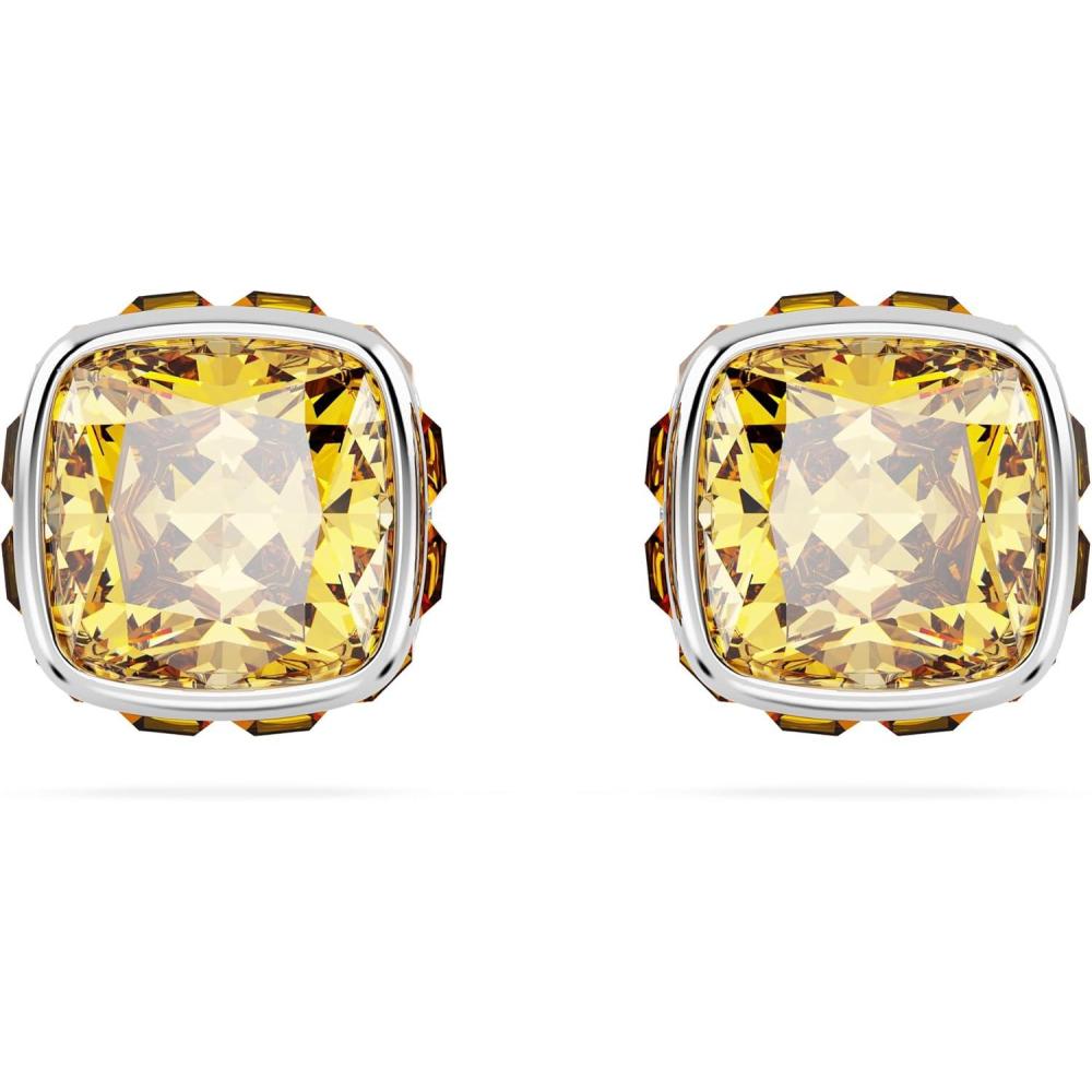 imageSwarovski Crystal Chroma Jewelry Collection Heart Shaped Crystal Latch Back Earring Closure Lobster Claw Clasp BraceletNovember Golden