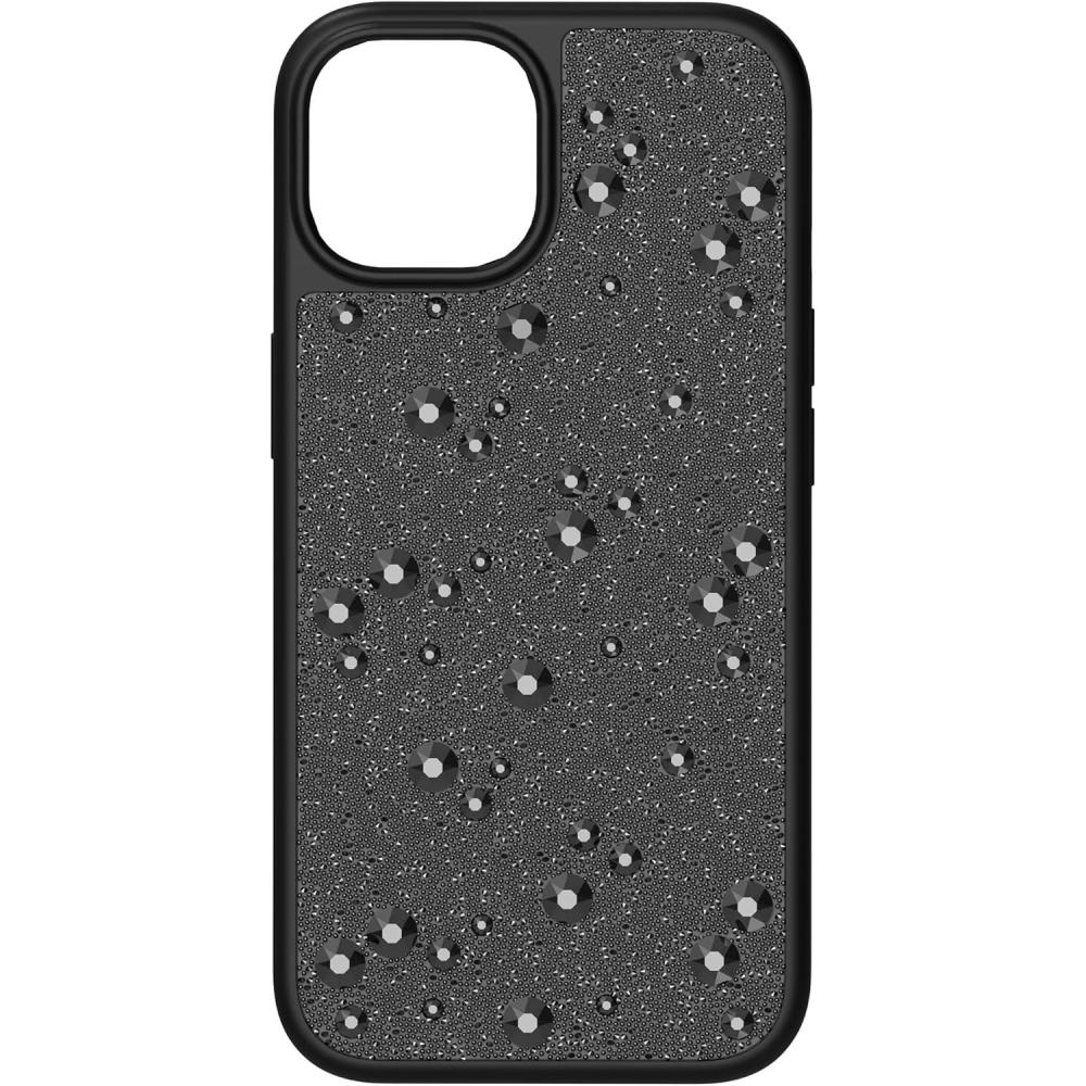 imageSwarovski High Smartphone Case for Apple iPhone 15 Pro Max Black Crystal Fabric with Black Flatback Crystals Part of The High CollectionBlack