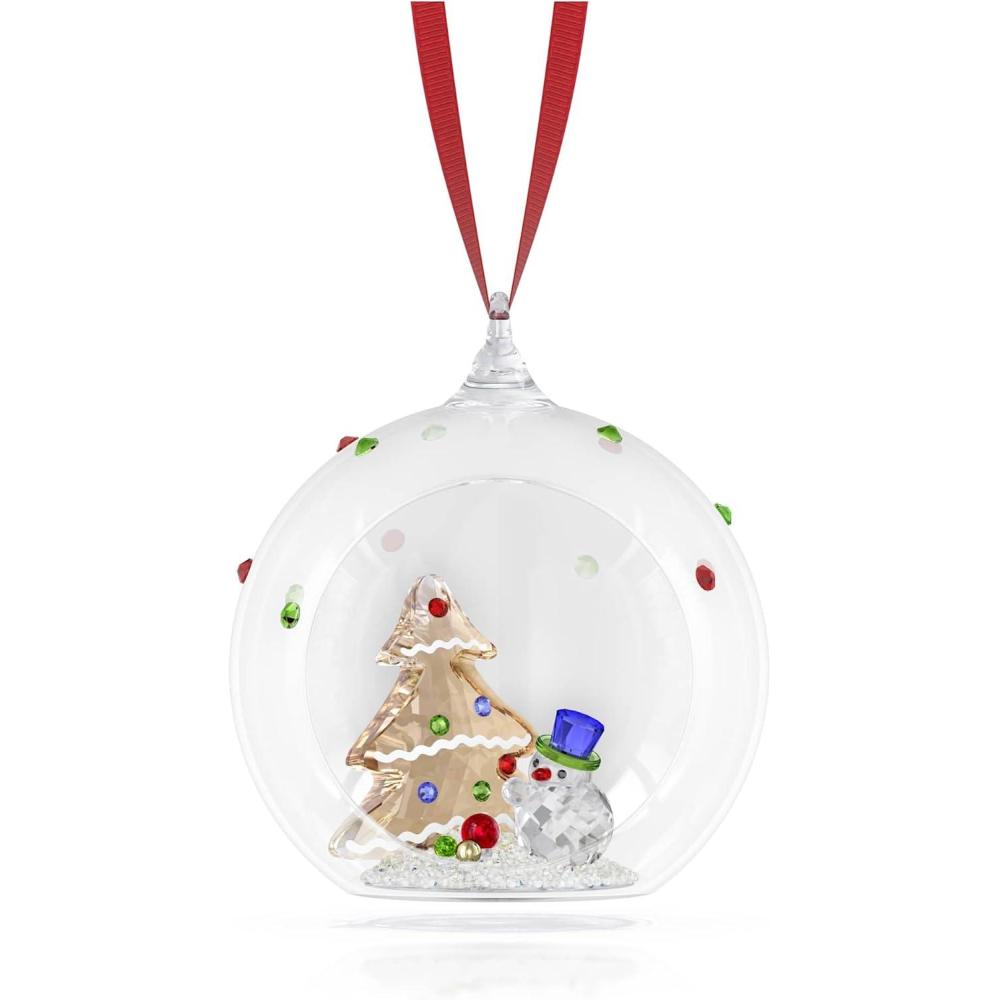 imageSwarovski Holiday Cheers Tree and Snowman Ball Ornament