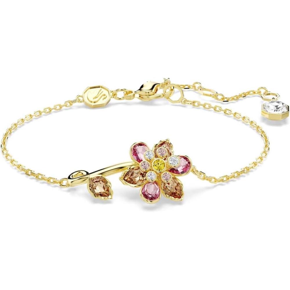 imageSwarovski Idyllia bracelet Mixed cuts Flower Multicolored Goldtone finish