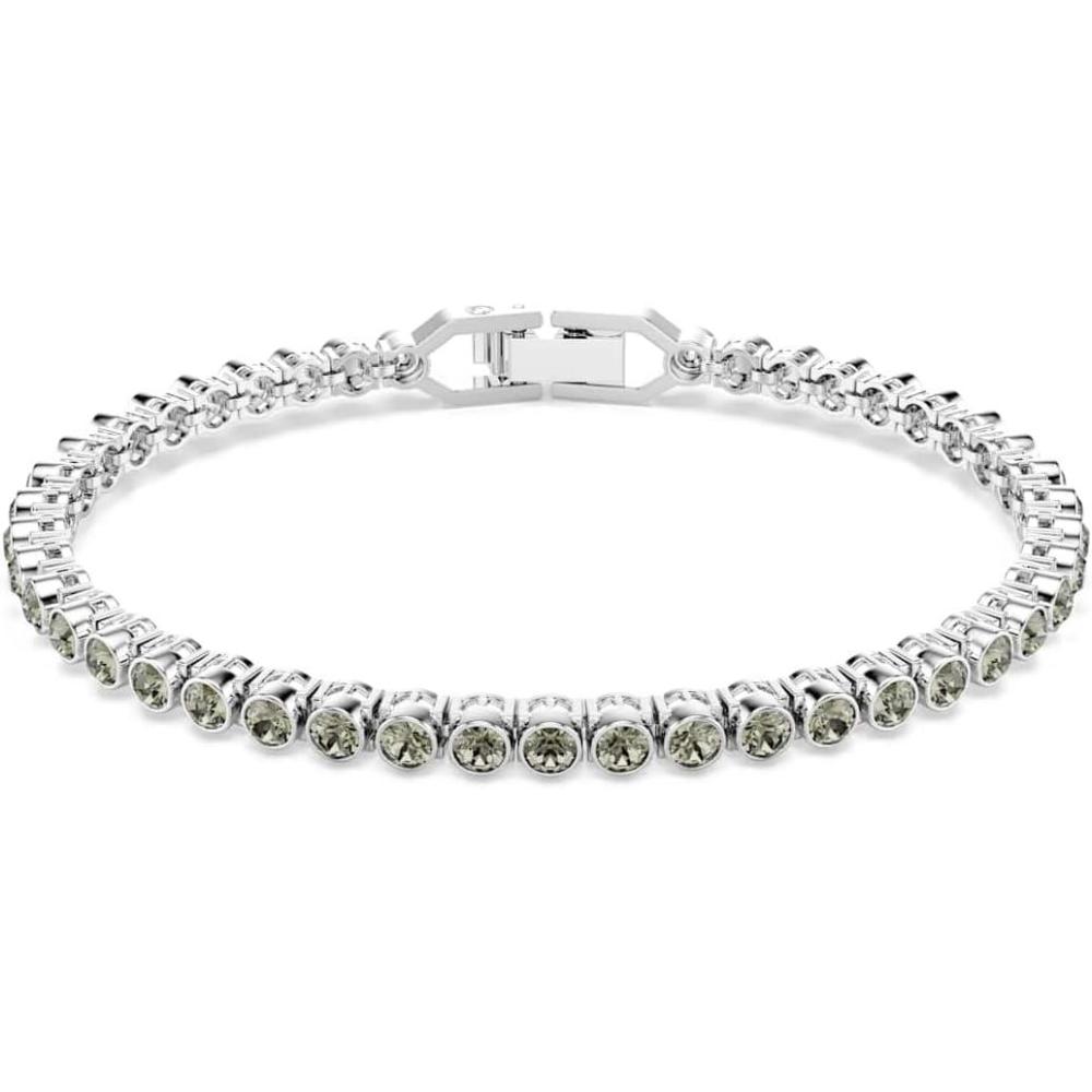 imageSwarovski Imber Emily Tennis bracelet Round cut Black Rhodium finish