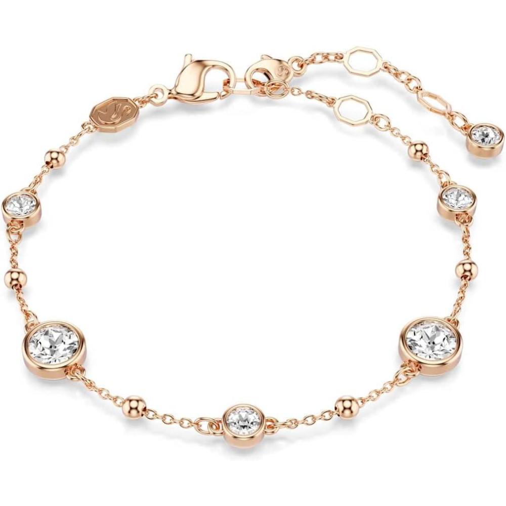 imageSwarovski Imber bracelet Round cut White Rose goldtone plated