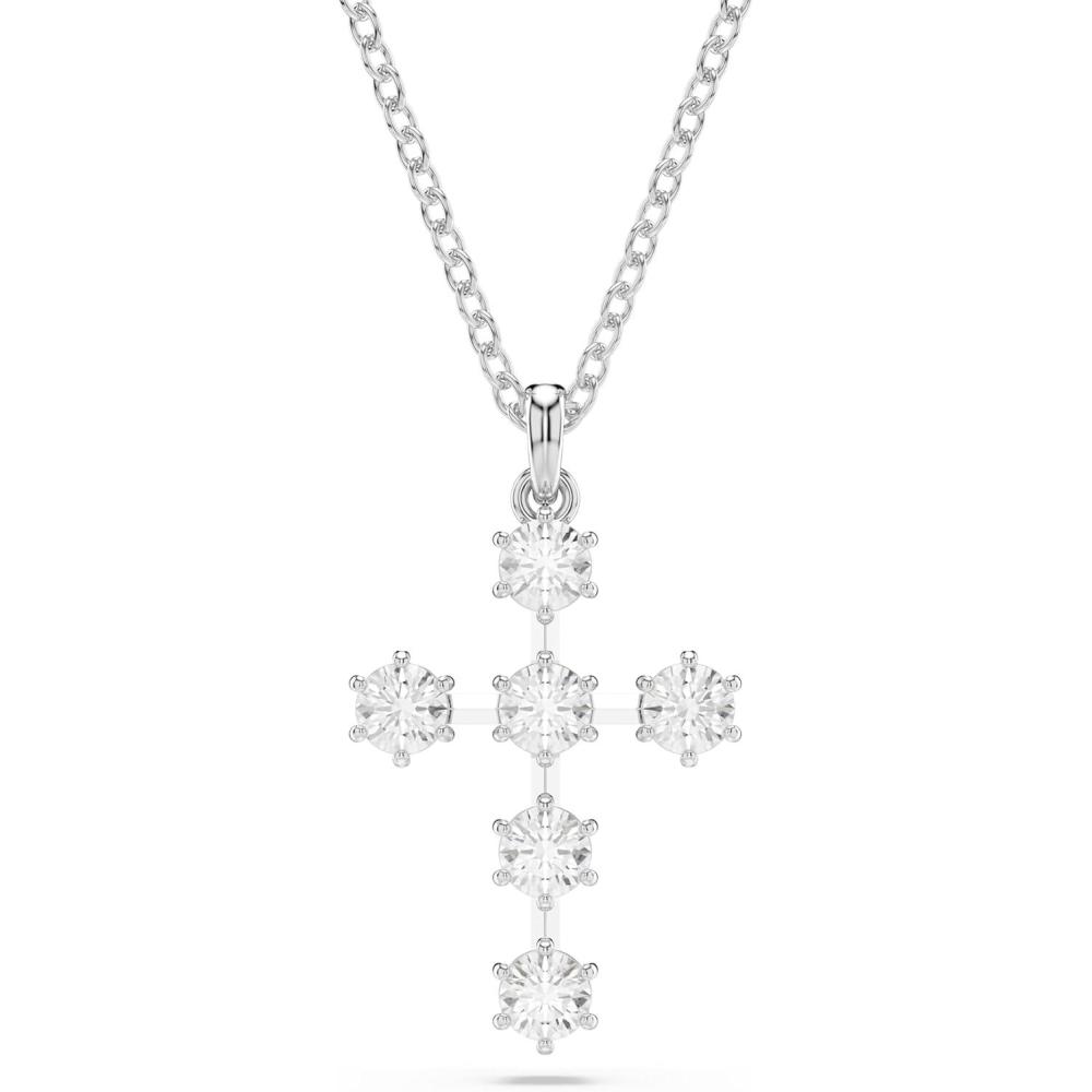 imageSwarovski Insigne pendant Round cut Cross Clear Rhodium Finished