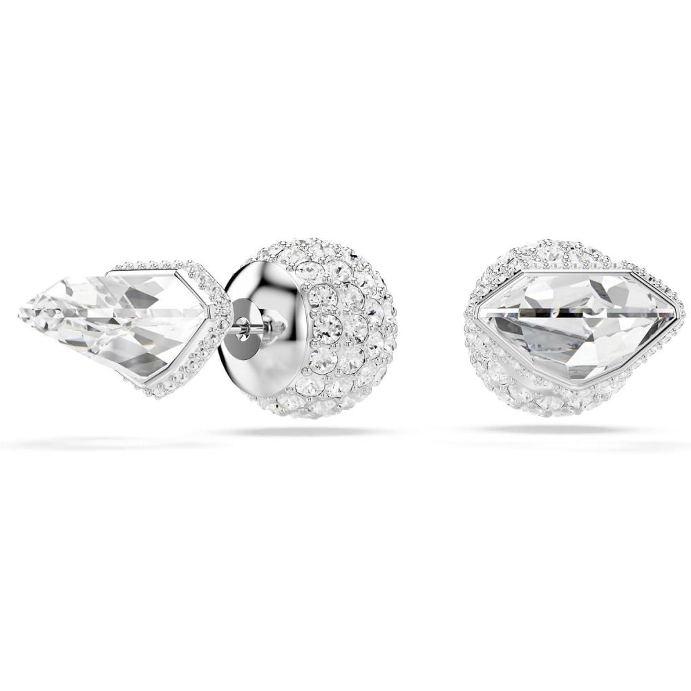 imageSwarovski Lucent stud earrings Pav Ball Clear Rhodium Finish