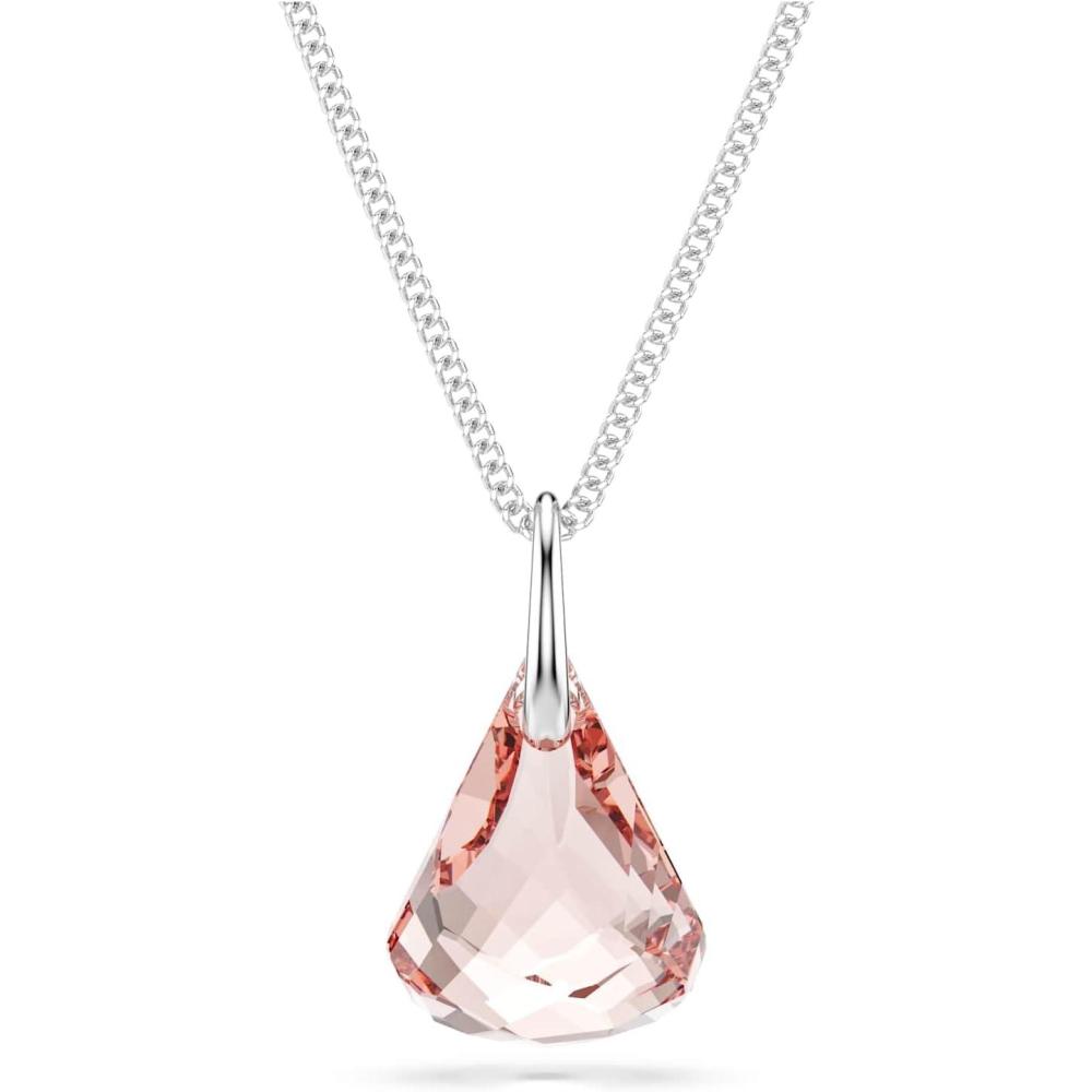imageSwarovski Lunar drop pendant Pink Rose goldtone finish