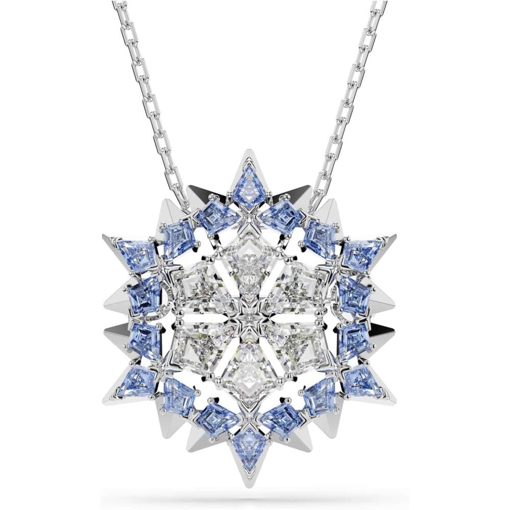 imageSwarovski Magic pendant and brooch Snowflake Blue Rhodium finish