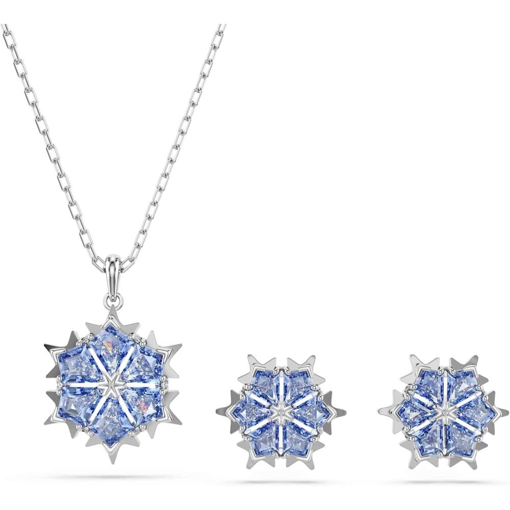 imageSwarovski Magic set Snowflake Blue Rhodium finish
