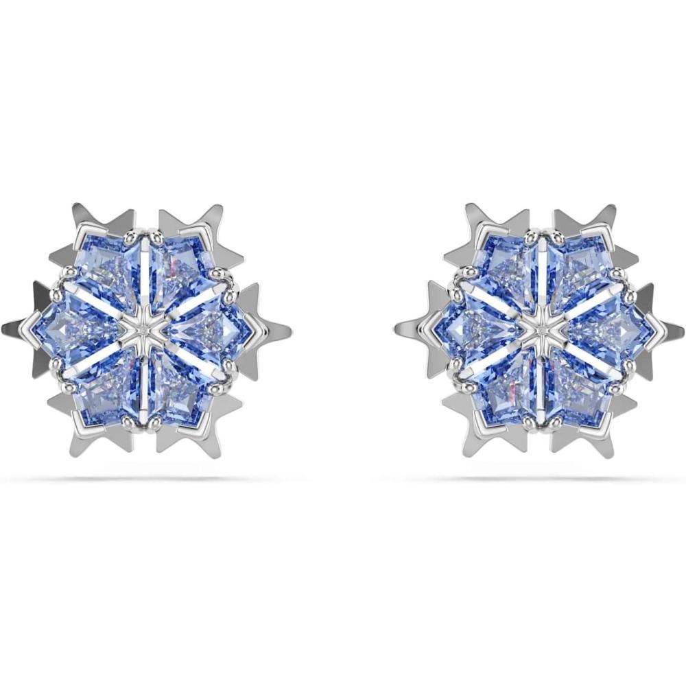 imageSwarovski Magic stud earrings Snowflake Blue Rhodium finish