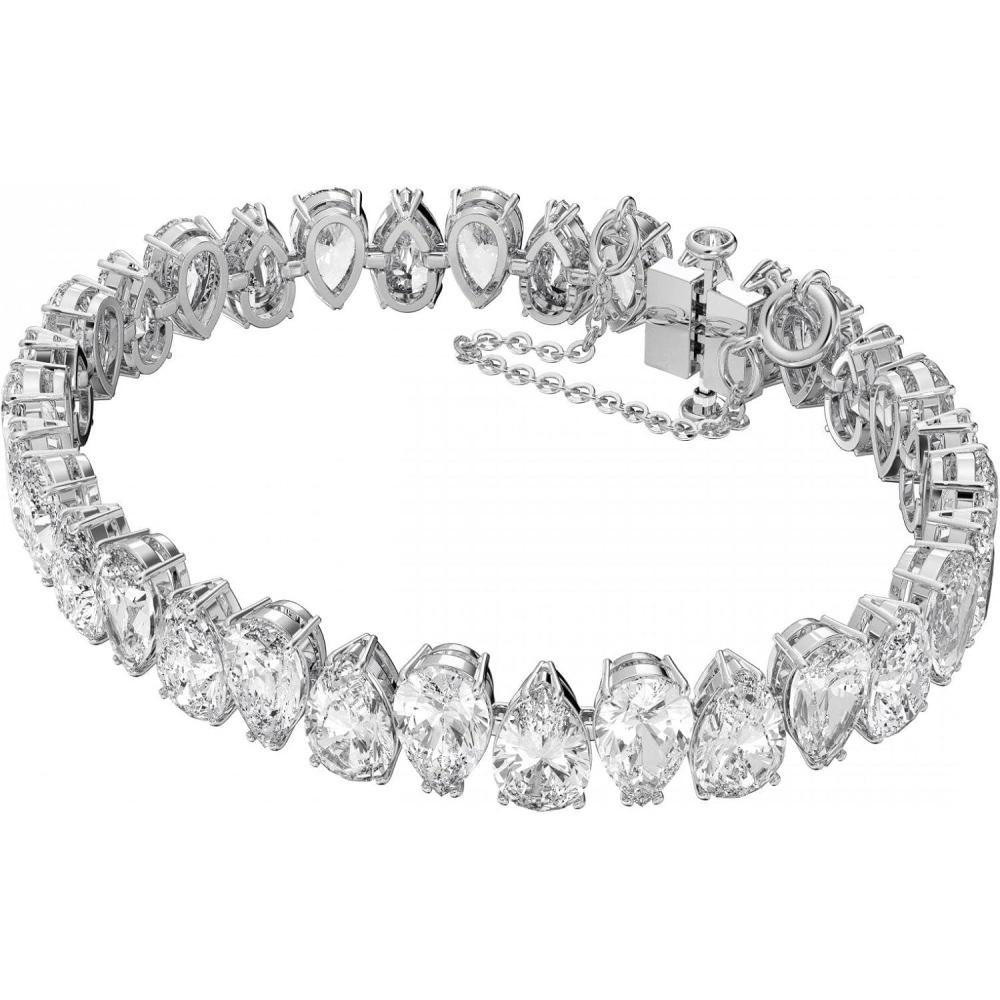 imageSwarovski Matrix Bracelet Pear cut Zirconia Clear Rhodium Finish