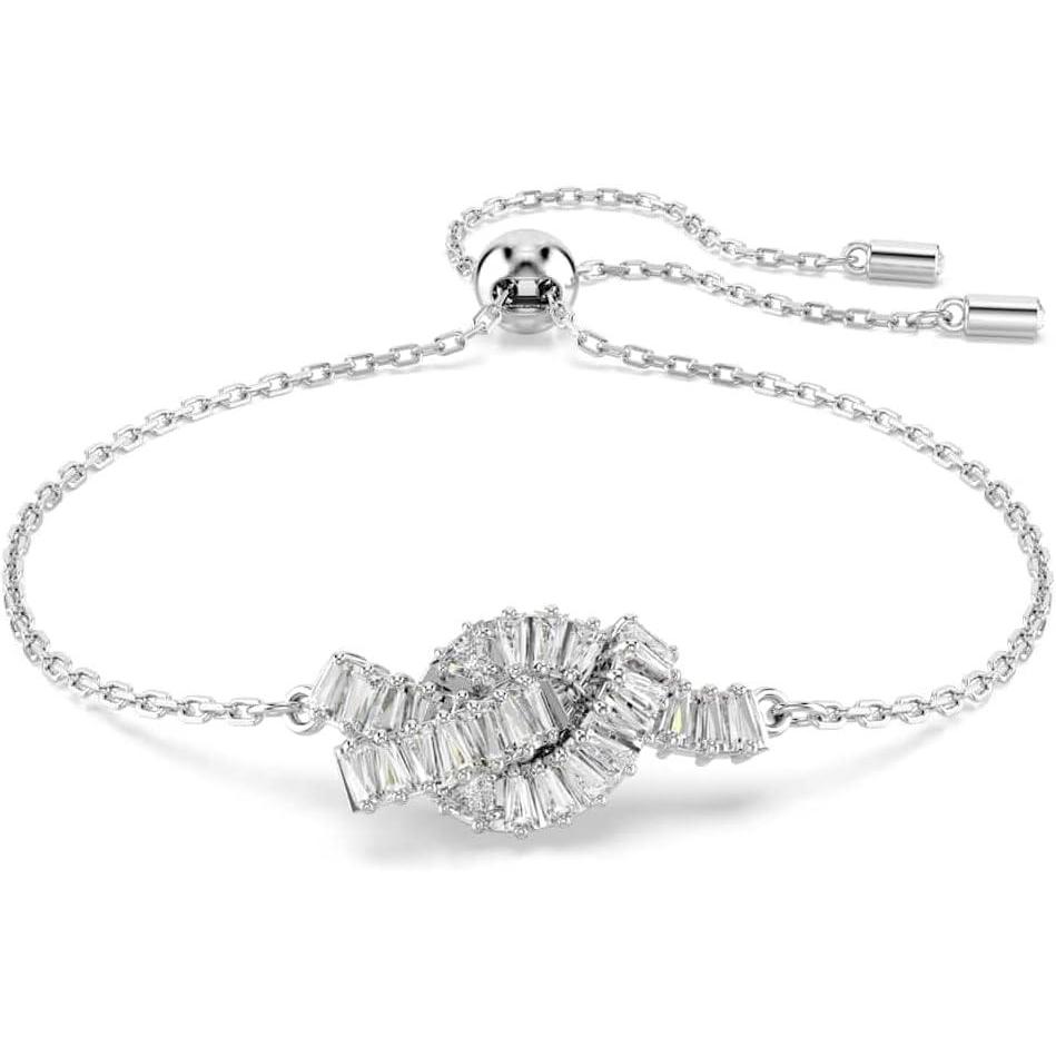 imageSwarovski Matrix bracelet Baguette cut Knot White Rhodium plated