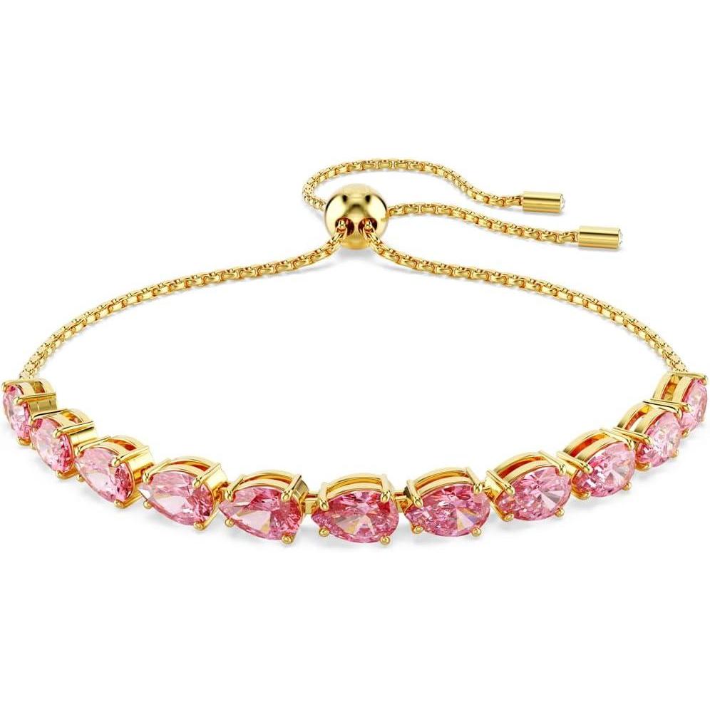 imageSwarovski Matrix bracelet Pear cut Pink Goldtone finish