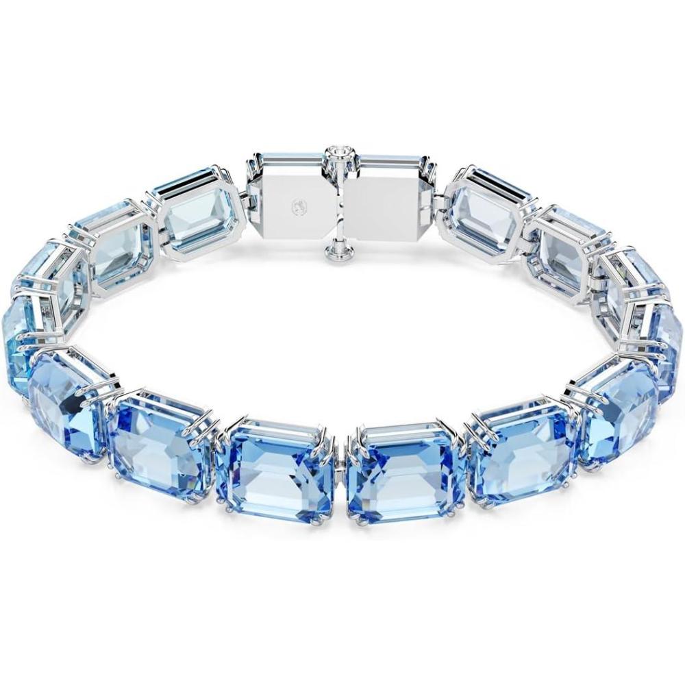 imageSwarovski Millenia Tennis Bracelet Octagon Cut Color Gradient Blue Rhodium Finished
