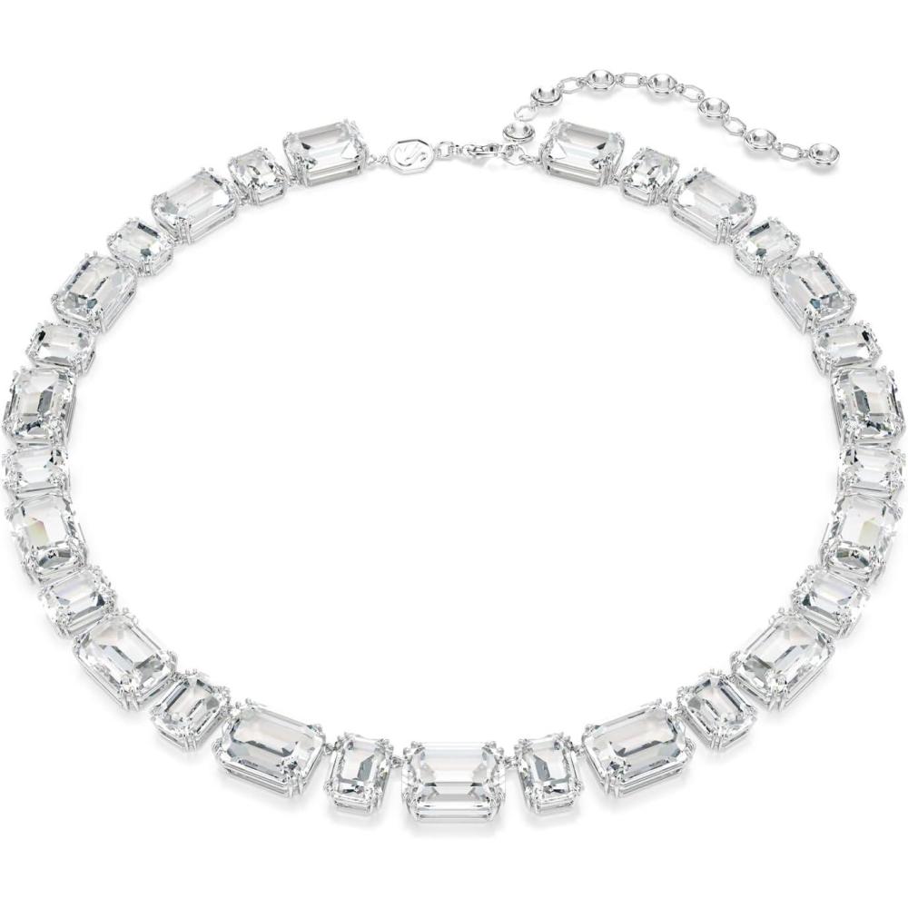 imageSwarovski Millenia Tennis Necklace Octagon Cut Clear Rhodium Finish