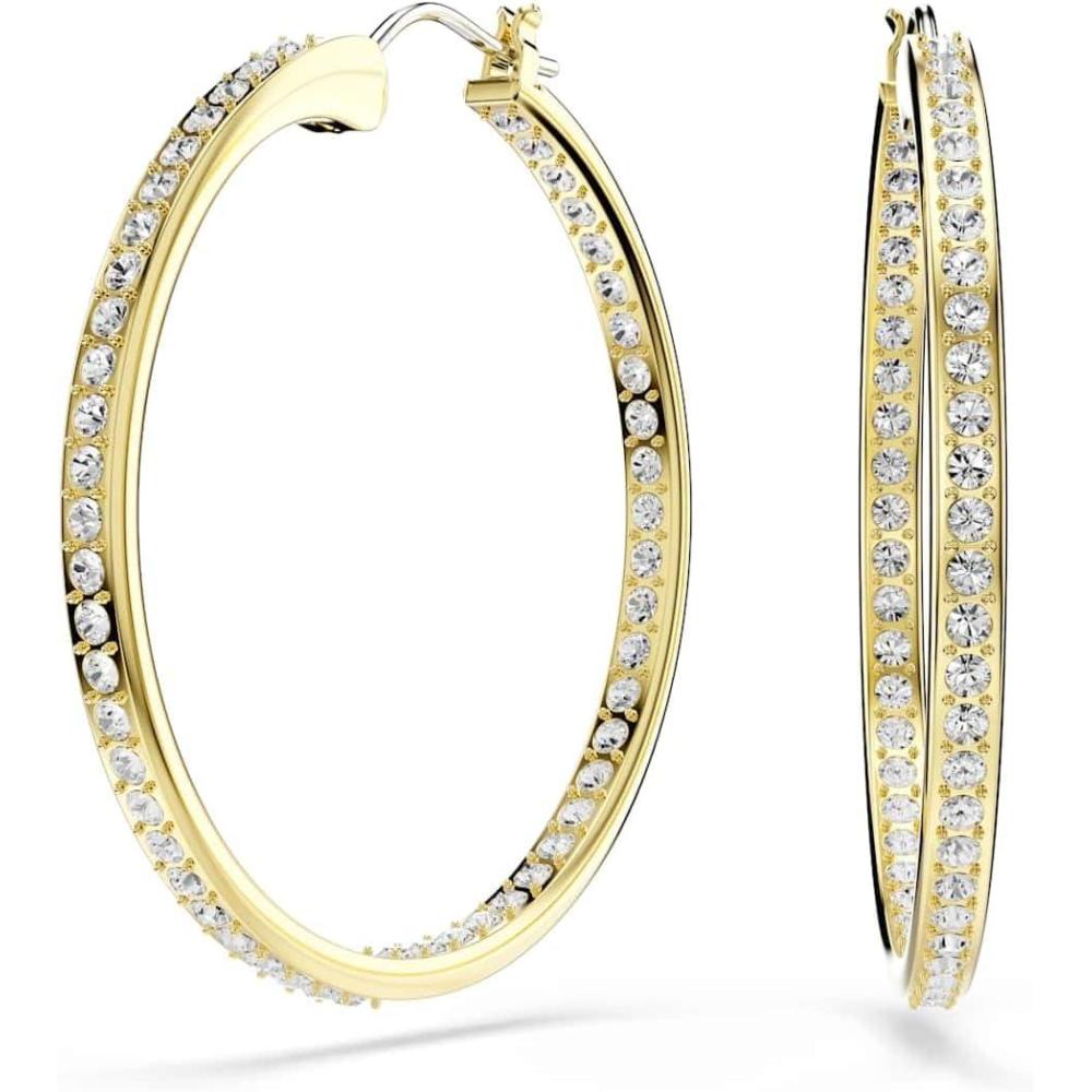 imageSwarovski Sommerset hoop earrings White Goldtone finish