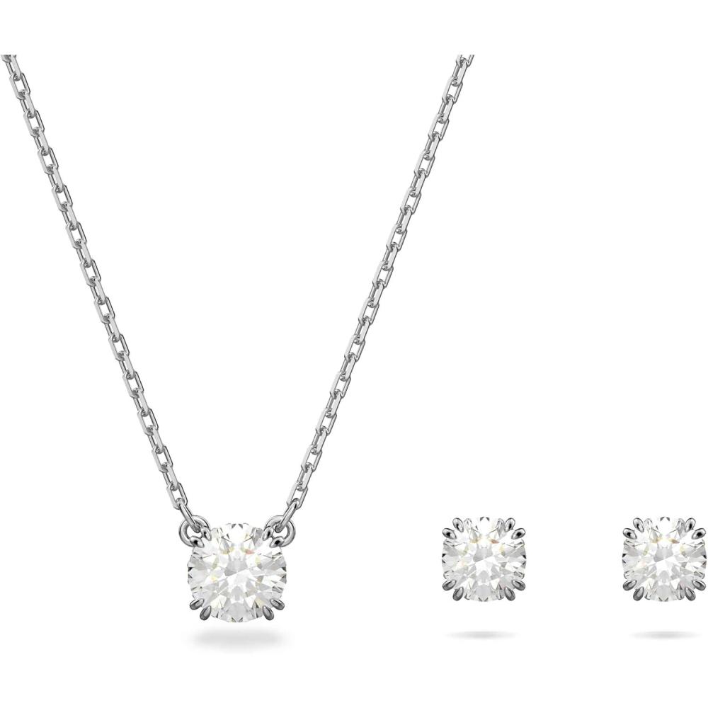 imageSwarovski Stilla Jewelry Set Clear Crystals Rhodium Finish