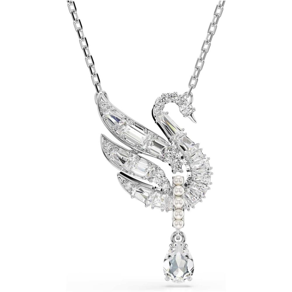 imageSwarovski Swan pendant Swan White Rhodium finish