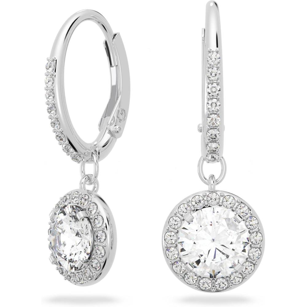 imageSwarovski Una Angelic Crystal Drop Earrings CollectionPear Cut Earrings