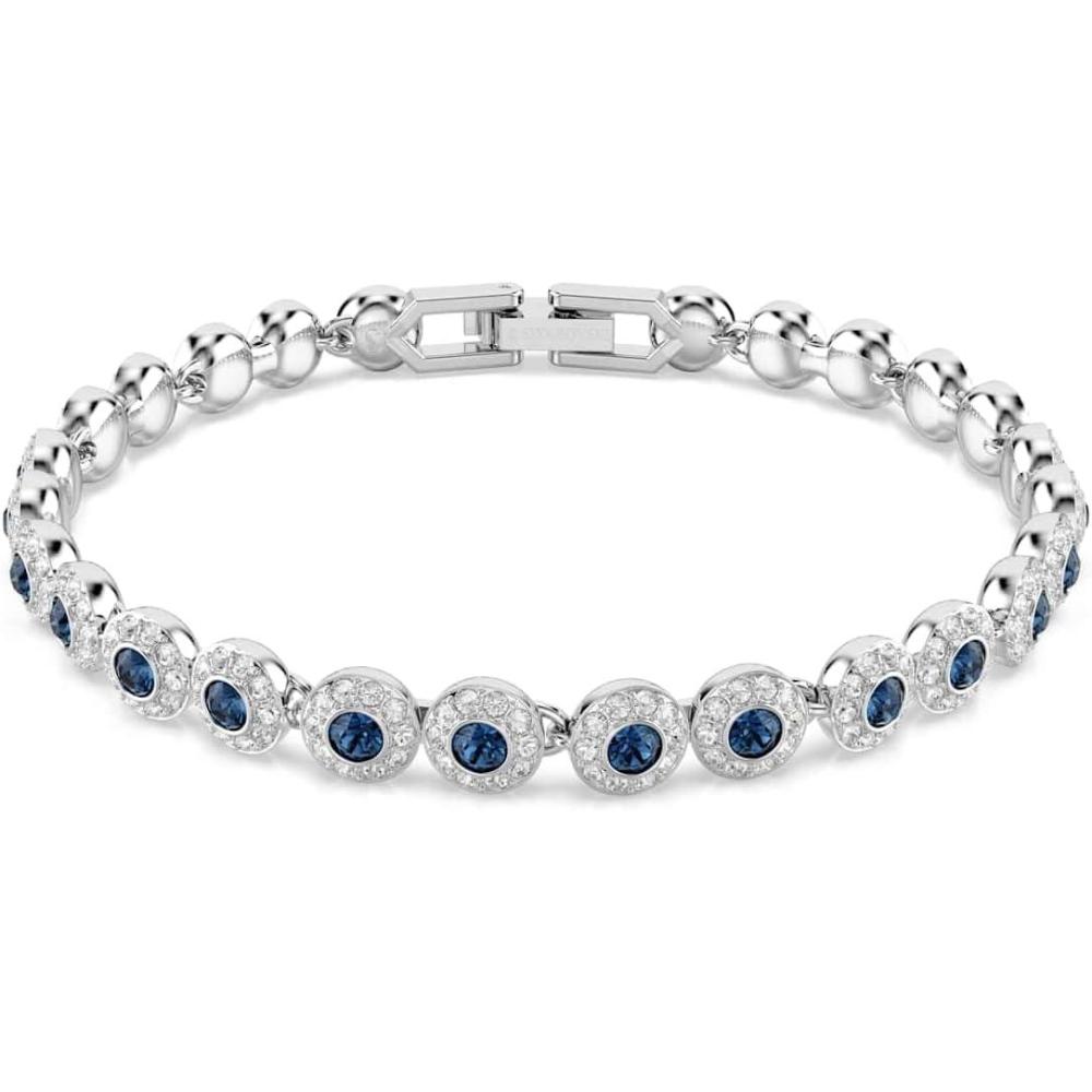 imageSwarovski Una Angelic Tennis bracelet Round cut Blue Rhodium plated