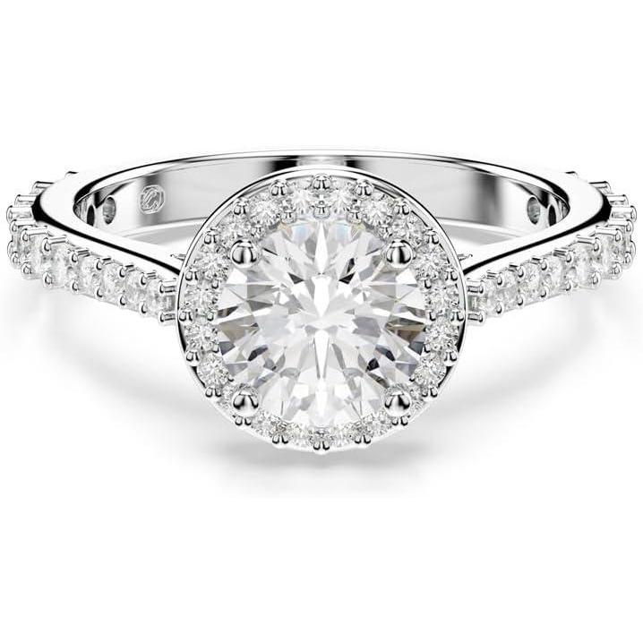 imageSwarovski Una Angelic ring Round cut Clear Silvertone finish Size 6 34