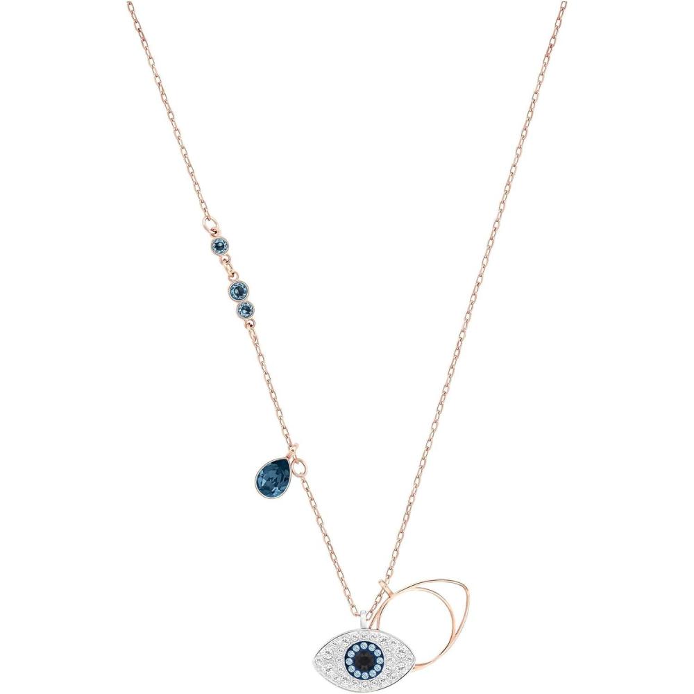 imageSwarovski Womens Symbolica Evil Eye Pendant Necklace Blue Mixed Metal Finish