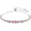 Pink Tone Crystals - Rhodium Tone Finish