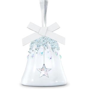 SWAROVSKI Bell & Star Holiday Ornament, Small, Clear Crystals(Bell & Star Small)