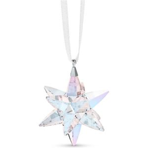 SWAROVSKI Bell & Star Holiday Ornament, Small, Clear Crystals(Star Ornament – Small)