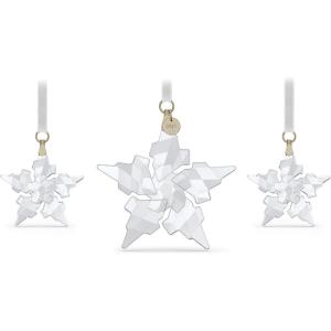 SWAROVSKI Christmas Ornament, 2021 Annual Edition, Little Star, Small, Clear Crystal(2021 Set of 3 – Clear)