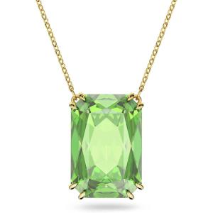 SWAROVSKI Millenia Earring and Necklace Crystal Jewelry Collection, Gold Tone Finish, Green Crystals(Pendant)