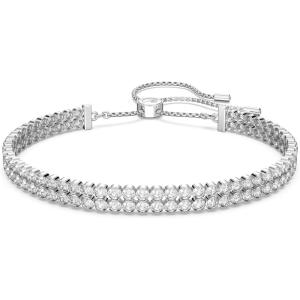 SWAROVSKI Subtle Bracelet Jewelry Collection, Clear Crystals(Rhodium Finish Double Strand)