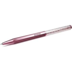 Swarovksi Crystalline ballpoint pen, Octagon shape, Snowflake, White, White lacquered(Pink Crystals  Pink)