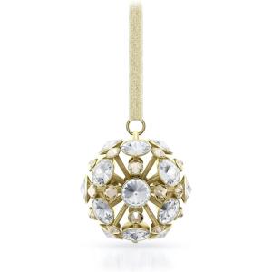 Swarovski Annual Edition Christmas Bell 2022 Ornament, White Crystals, Part of The Annual Edition Collection(Constella Ball Ornament)