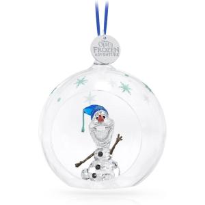 Swarovski Annual Edition Christmas Bell 2022 Ornament, White Crystals, Part of The Annual Edition Collection(Frozen Olaf Ball Ornament)