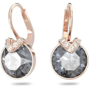 Swarovski Bella V Crystal Earrings, Grey, Yellow, Clear, Rose Color Crystals, Part of the Swarovski Bella V Collection(Earrings – Gray)